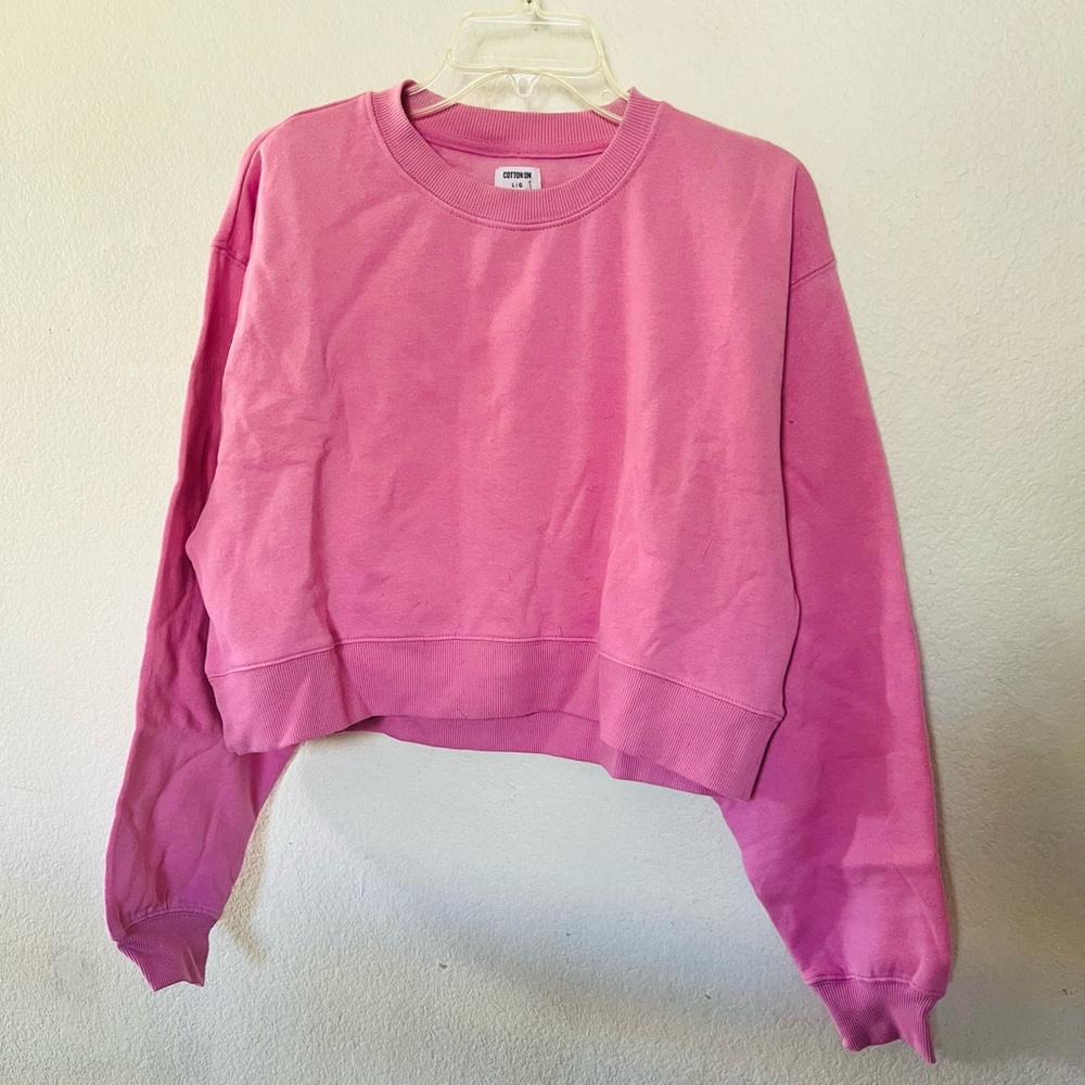 Cotton On Bright Pink Crewneck Sweatshirt